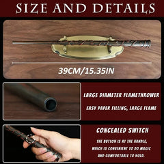 Fire-Breathing Magic Wand – Realistic Fireball Effect Toy for Kids & Cosplay