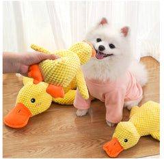 Calming Squeaky Duck Toy for Dogs & Cats – Anxiety Relief Plush Pet Toy