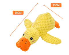 Calming Squeaky Duck Toy for Dogs & Cats – Anxiety Relief Plush Pet Toy