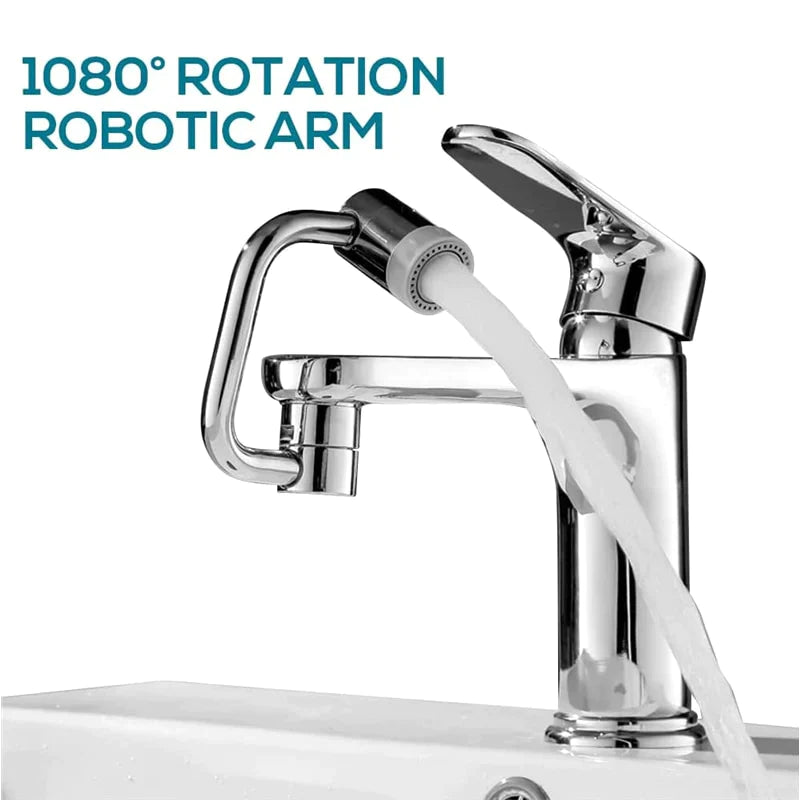 1080° Rotatable Faucet Extender – Multi-Mode Splash-Proof Sink Aerator Attachment