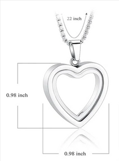 Heart-Shaped Cremation Pendant – Stainless Steel Memorial Keepsake Necklace