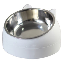 Elevated Stainless Steel Cat Bowl – Anti-Strain Raised Food & Water Dish for Cats